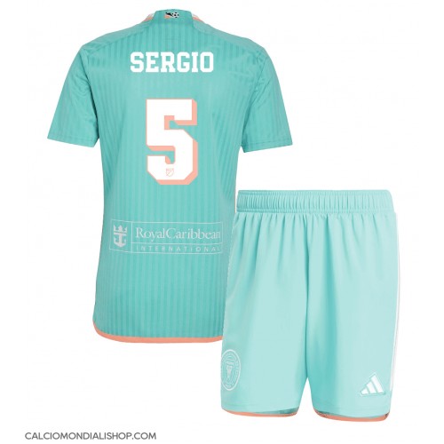 Maglie da calcio Inter Miami Sergio Busquets #5 Terza Maglia Bambino 2024-25 Manica Corta (+ Pantaloni corti)